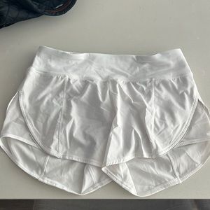 White Lululemon shorts, worn once